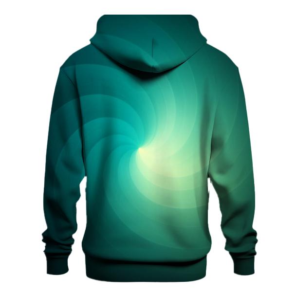 Orbiting Teal Dawn Spiral hoodie designs