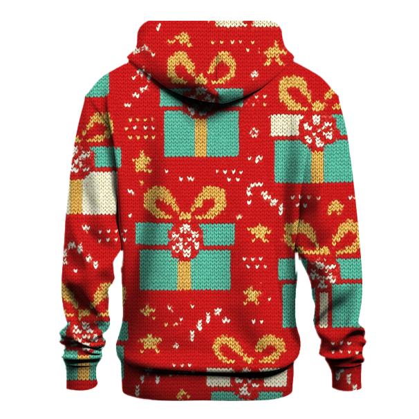 Peppermint Present Stack Scatter Design designer hoodies