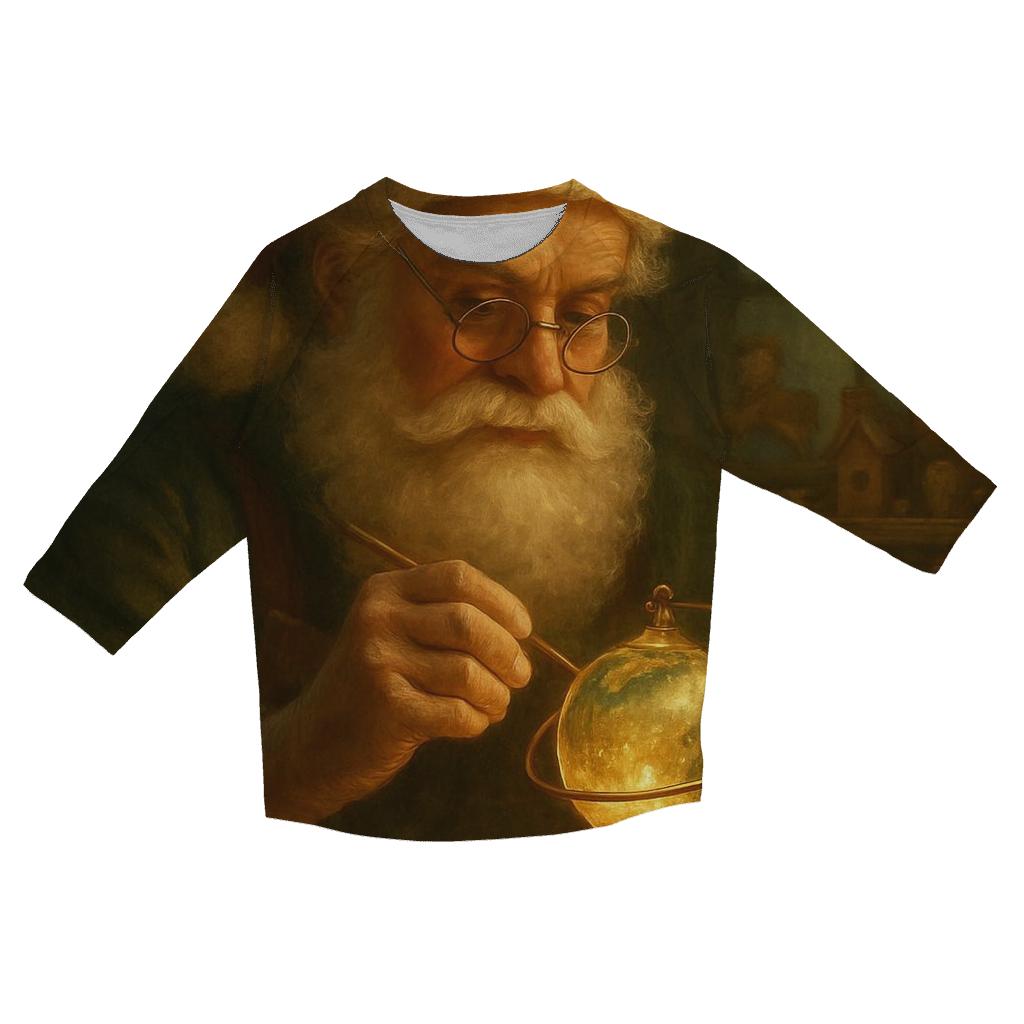Starlit Workshop Clockmaker Santa stylish quarter sleeve tops