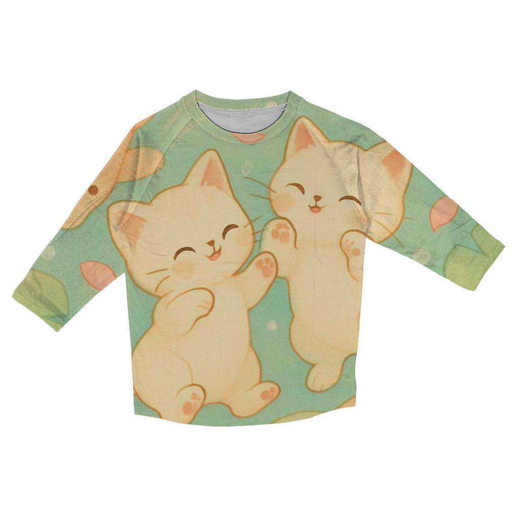 Koi Pond Dream Kittens cotton quarter sleeve shirts