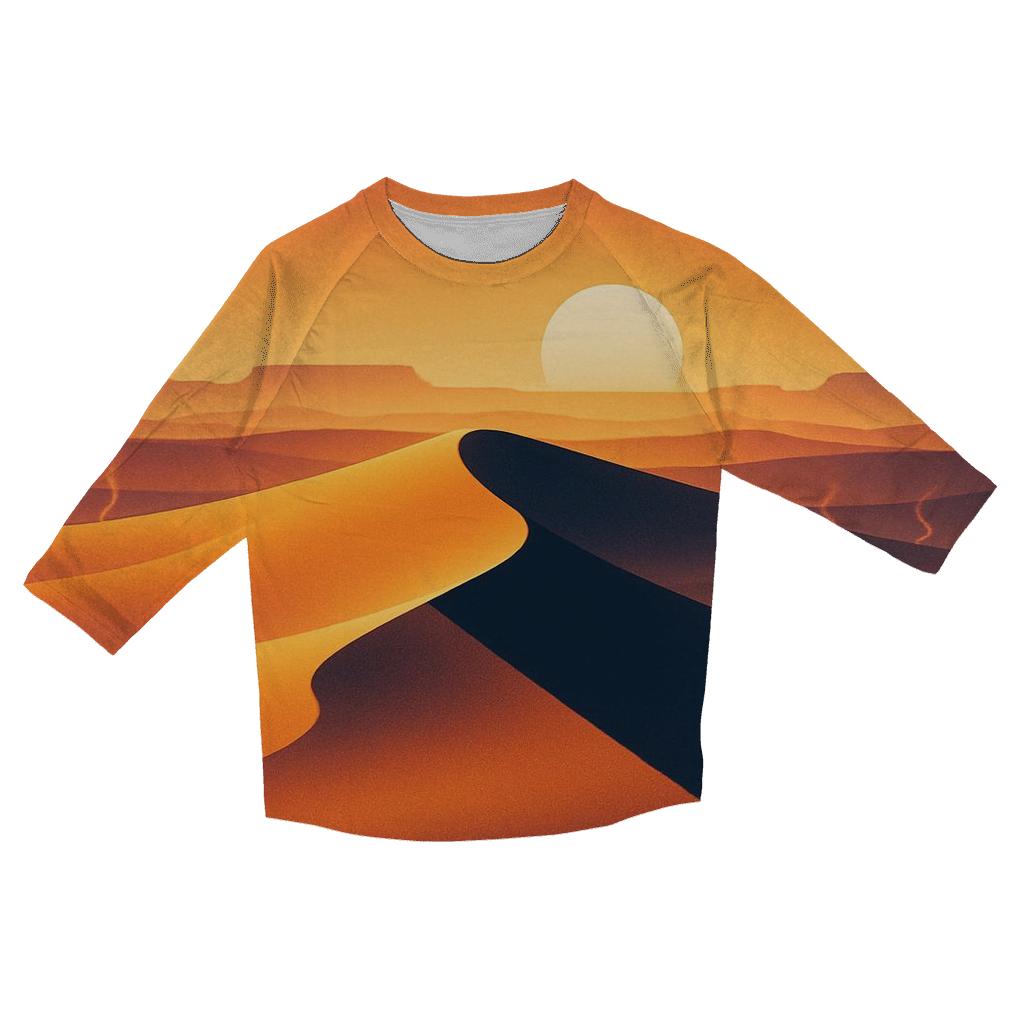 Desert Sundial Mirage printed three quarter sleeve shirts