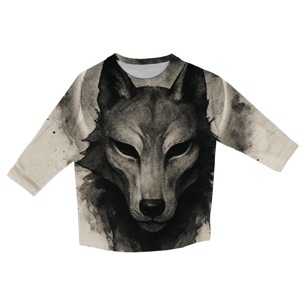 Eclipse Ink Wolf Mask printed three quarter sleeve shirts