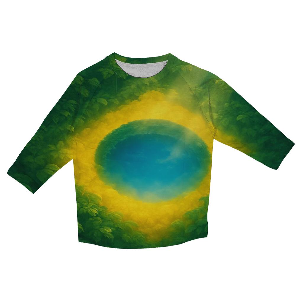 Brazil Neon Rainforest Pulse stylish quarter sleeve tops