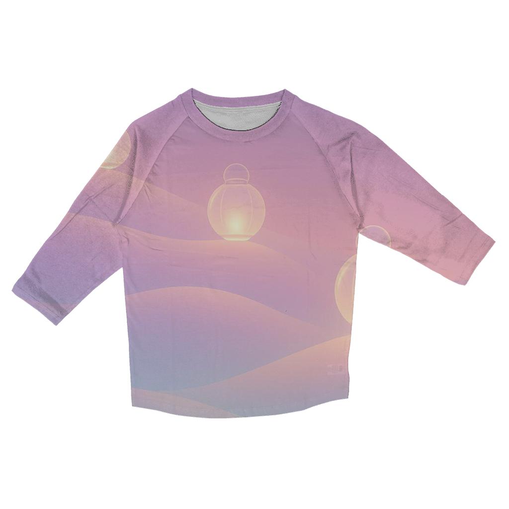 Pastel Mirage Lantern Dunes fashion 3/4 sleeve shirts
