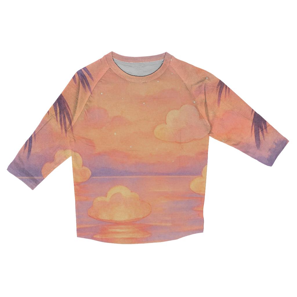 Lagoon Of Floating Lantern Clouds cotton quarter sleeve shirts