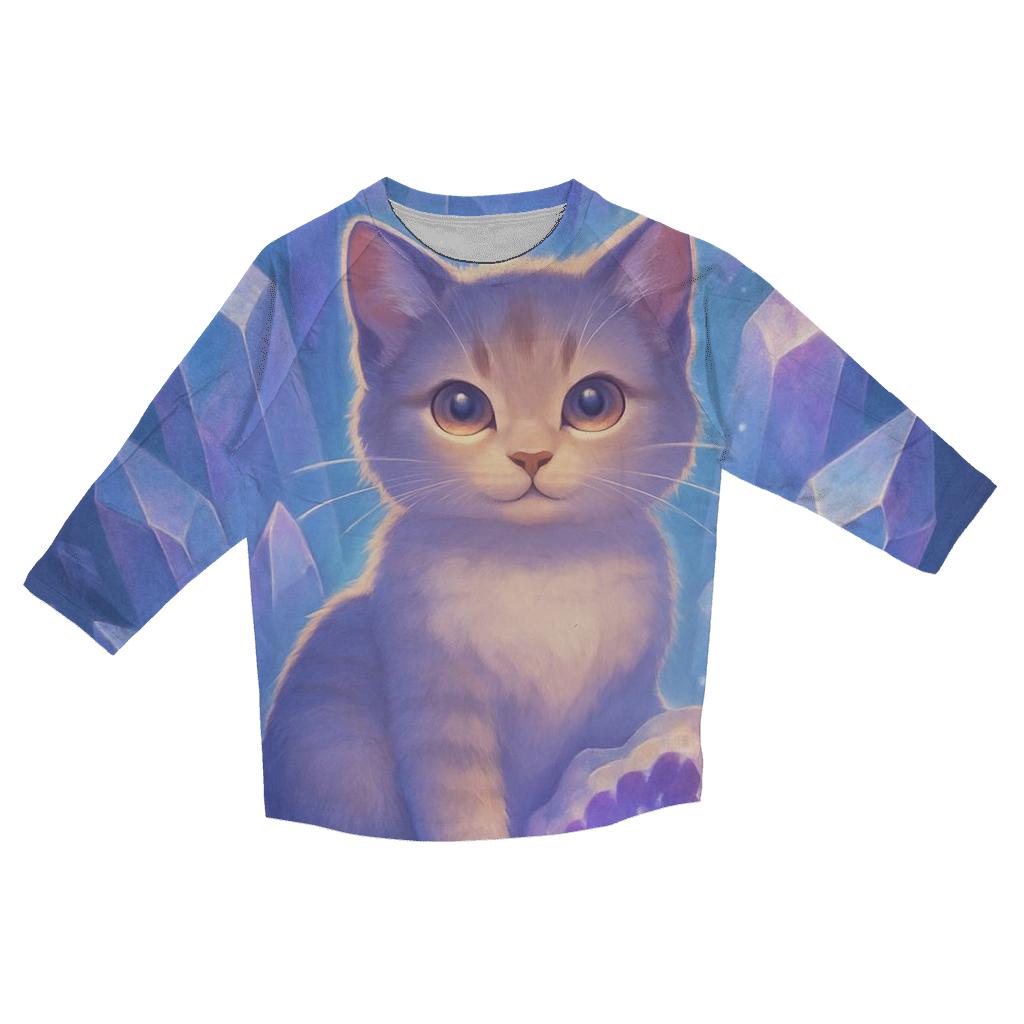 Crystal Cavern Purring Kitten fashion 3/4 sleeve shirts