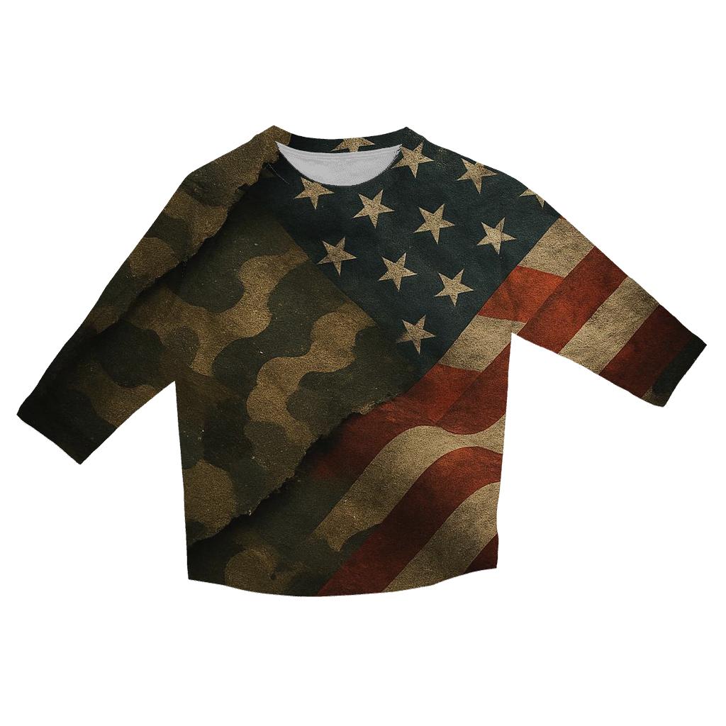 Camo Flag Recon Fusion cotton quarter sleeve shirts