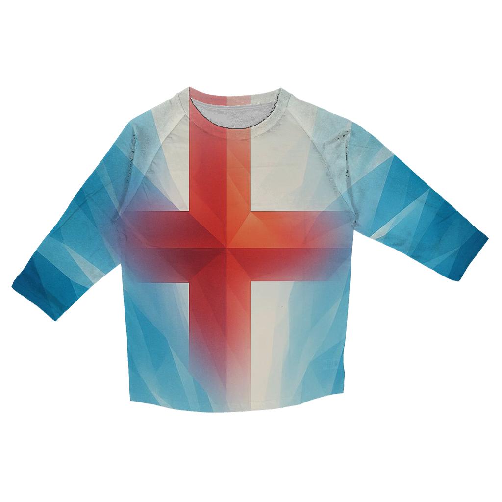 Iceland Glacier Prism Flag trendy 3/4 sleeve tops