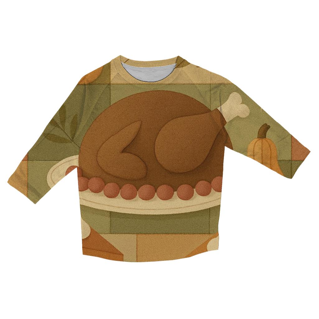 Quilted Tabletop Still Life Of Thanks trendy 3/4 sleeve tops