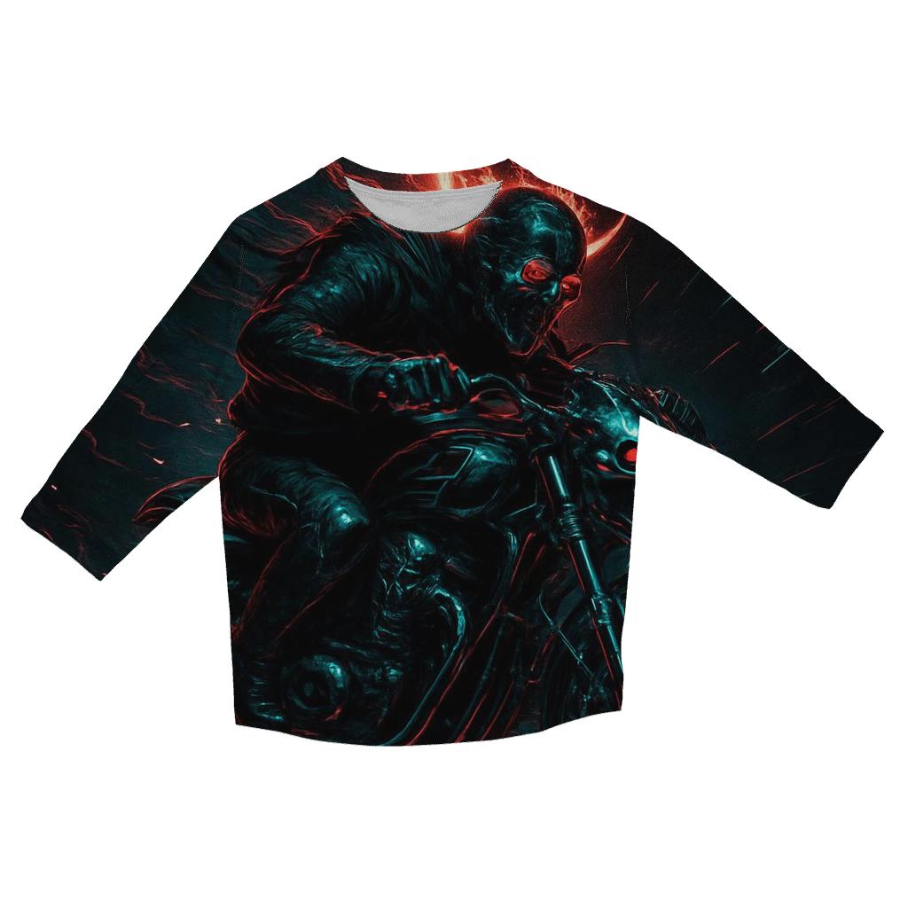 Spectral Rider Of The Iron Eclipse casual three quarter sleeve shirts