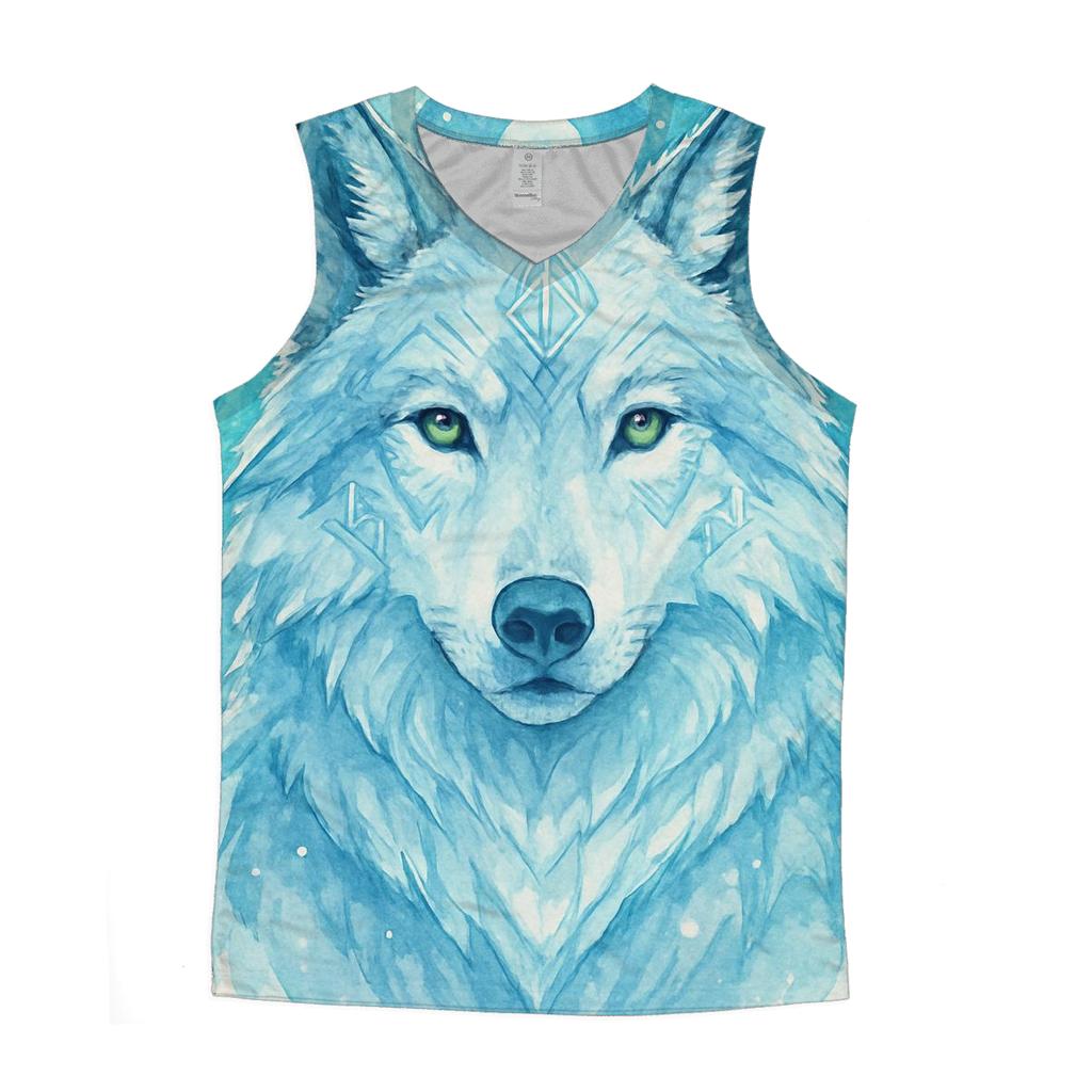 Aurora Runic Wolf Sentinel sports performance tank tops