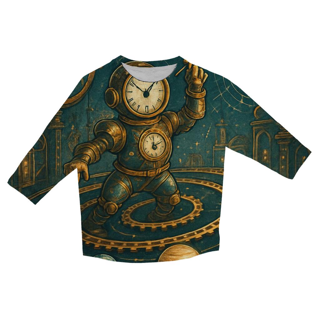 Clockwork Orbit Parade casual three quarter sleeve shirts