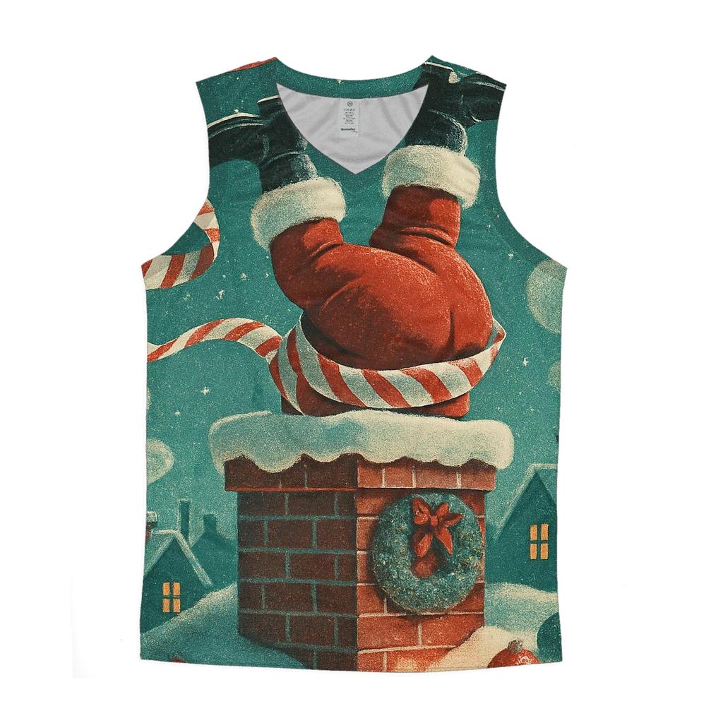 Santa Chimney Tangle Comet designer workout tanks