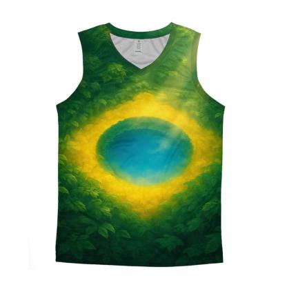 Brazil Neon Rainforest Pulse cotton sleeveless tops