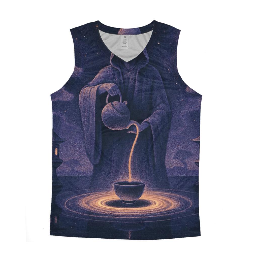 Black Hole Tea Ceremony cotton sleeveless tops