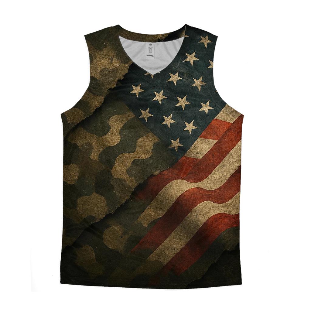 Camo Flag Recon Fusion sports performance tank tops