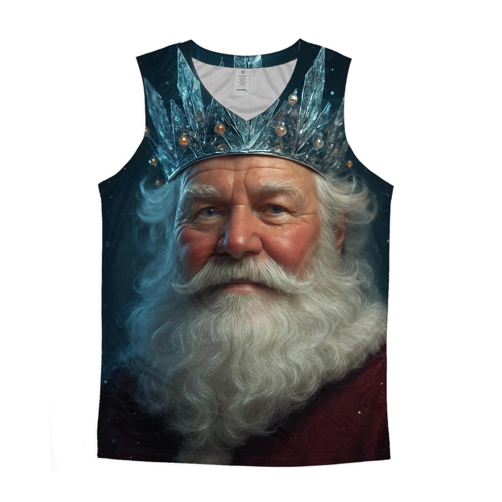 3D Hyper Real Santa Frost Crown designer workout tanks