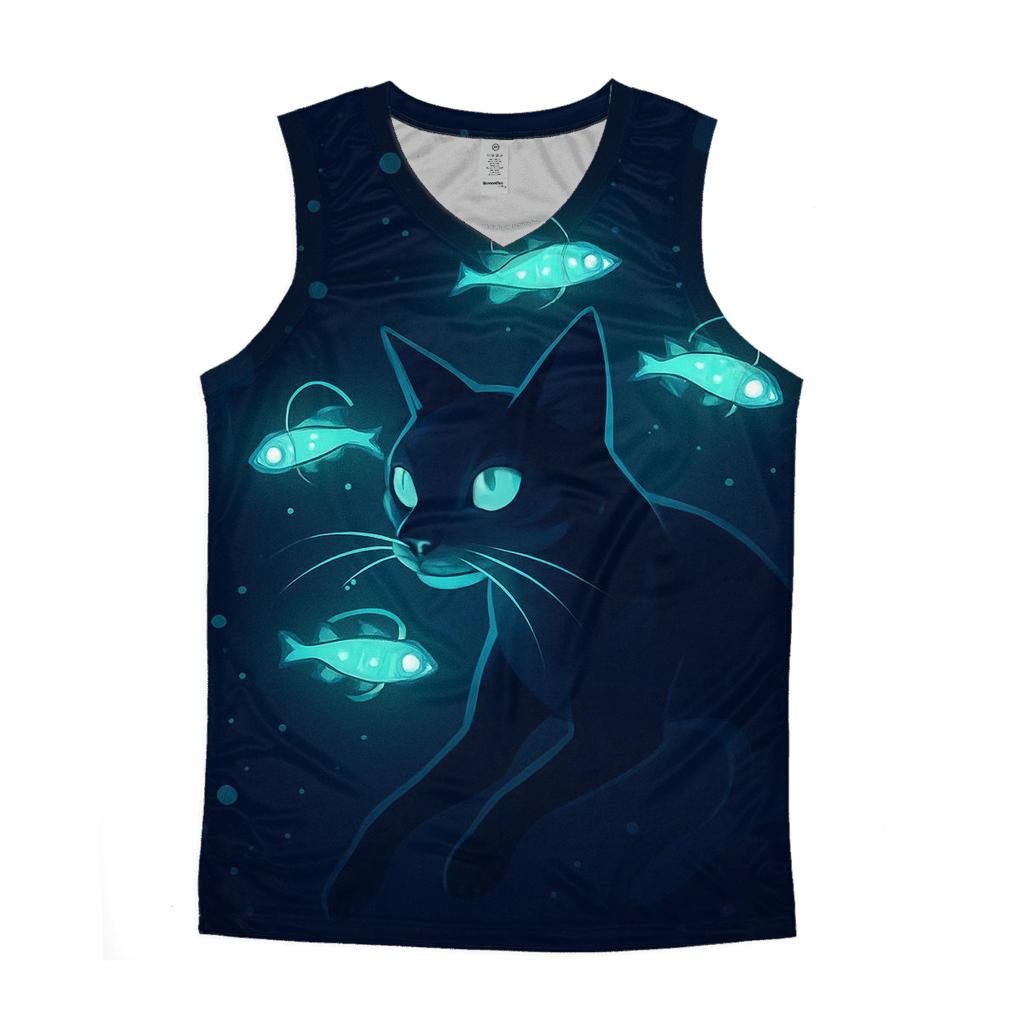 Deep Sea Lantern Cat custom tank tops