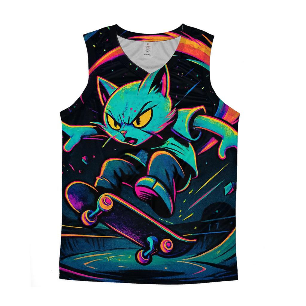 Meteor Skatepark Cat custom tank tops