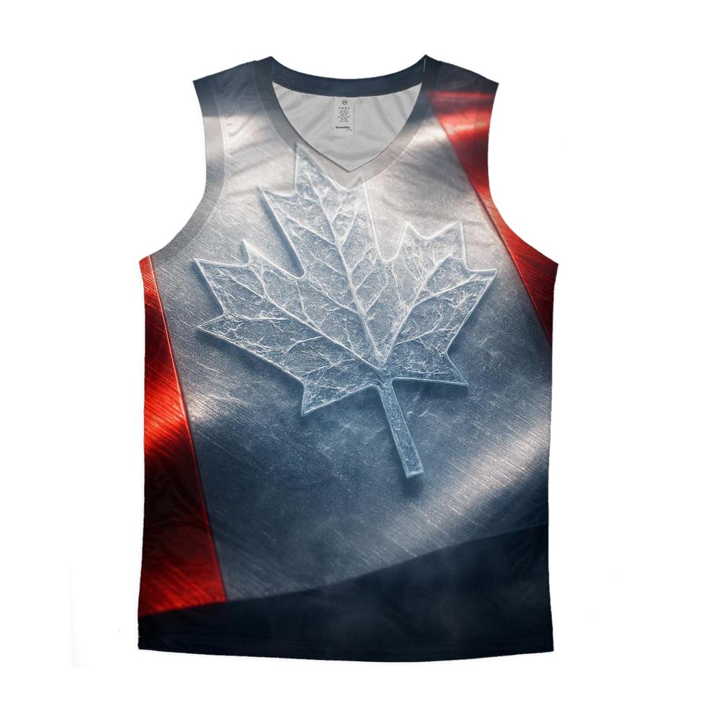 Canada Maple Leaf Frost Metallurgy casual summer tank tops