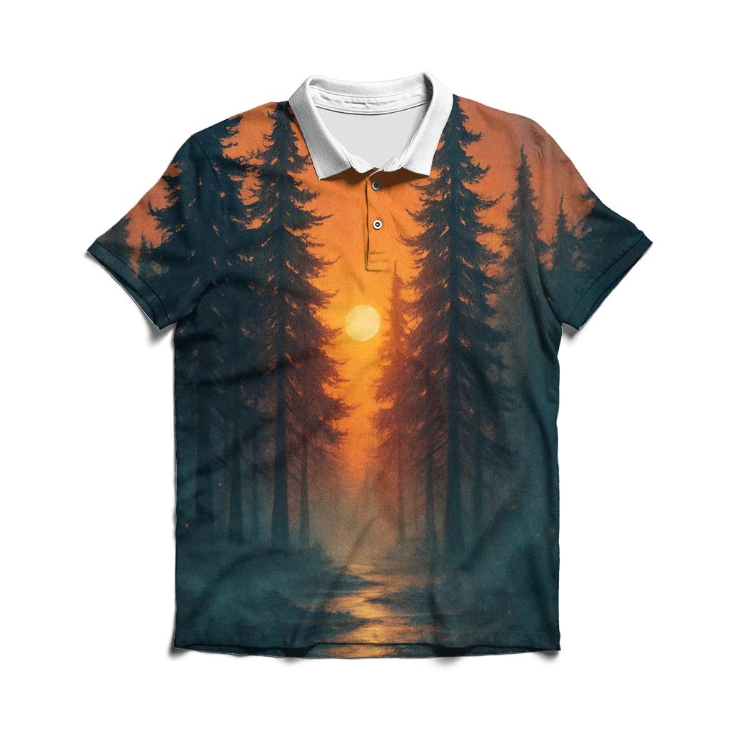 Cathedral Of Dusk Pines premium cotton polo shirts