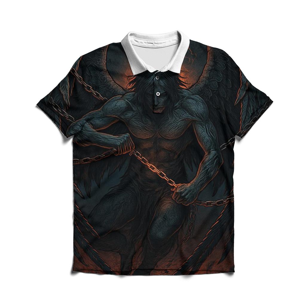 Seraph Of Chains And Cinders embroidered polo tops