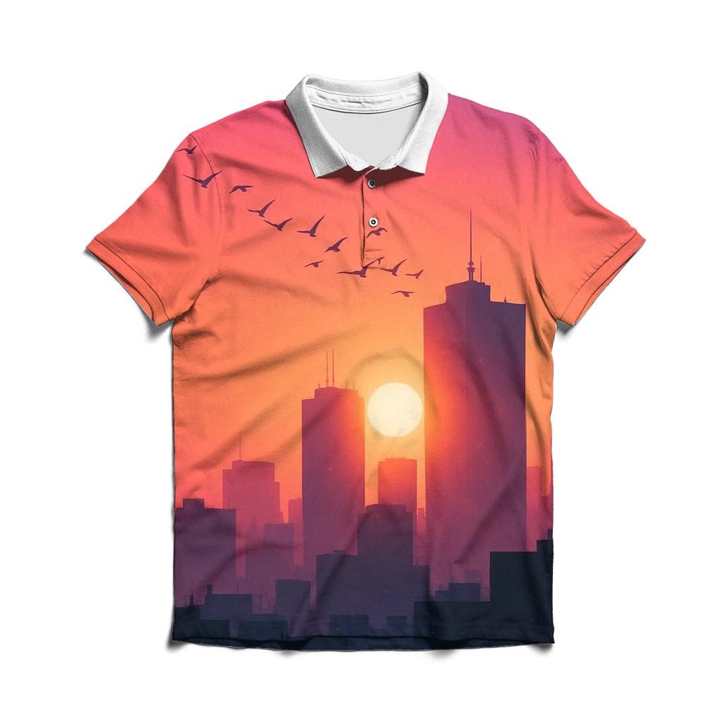 Skyline Afterglow Lullaby stylish collar polo tees