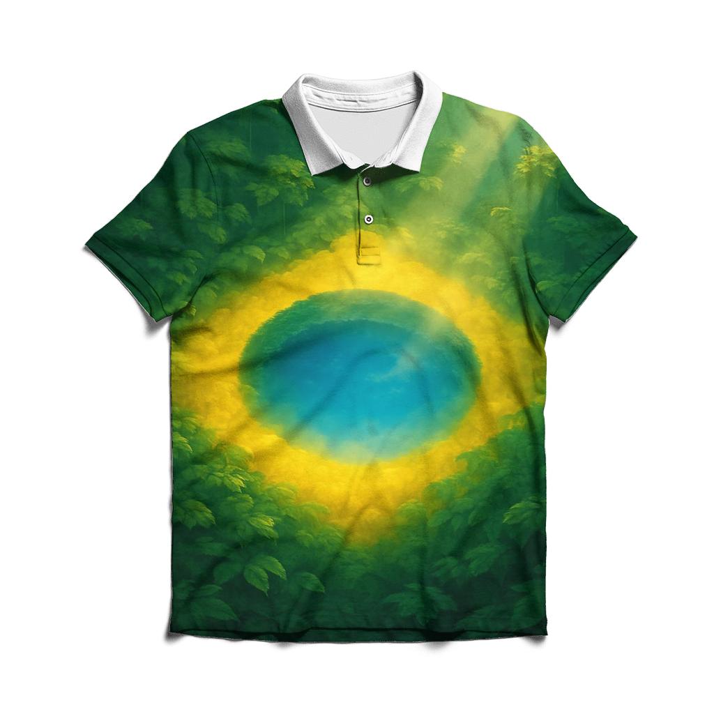 Brazil Neon Rainforest Pulse custom polo shirts