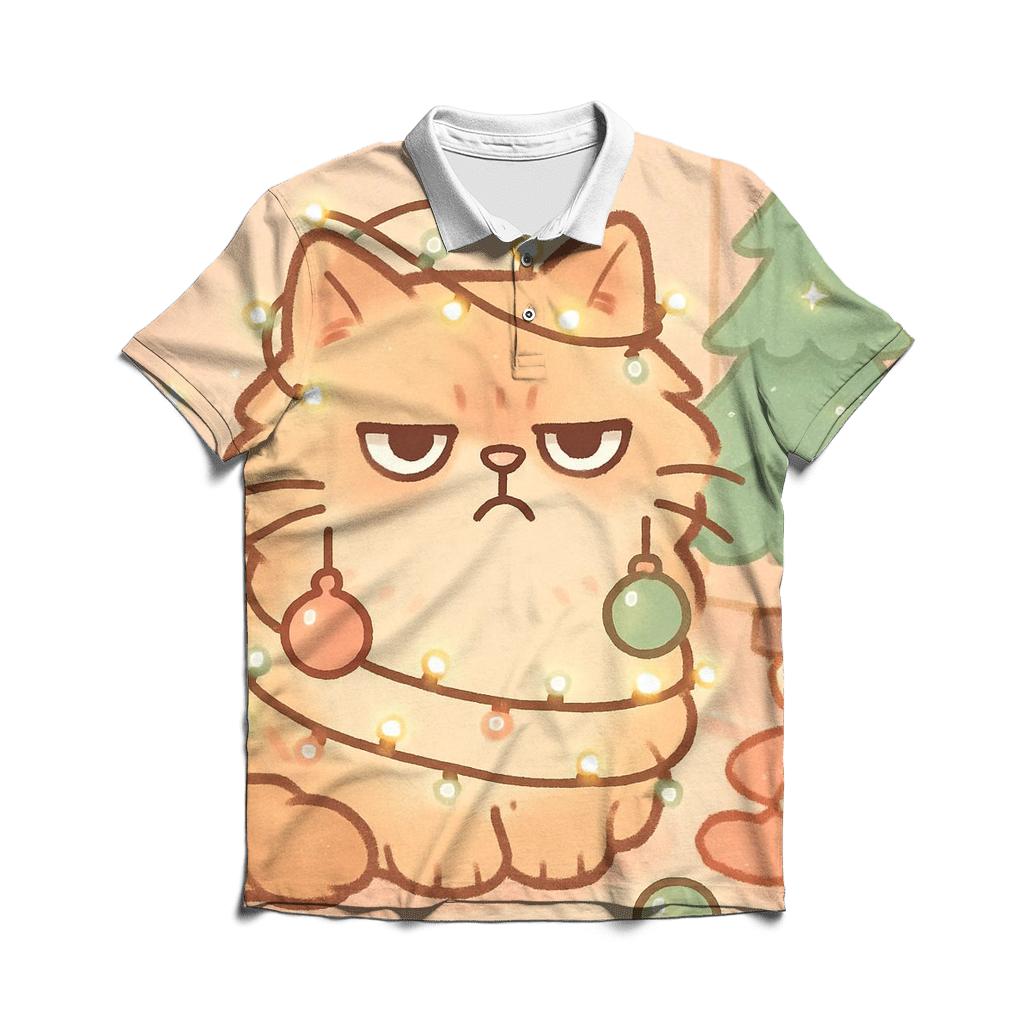 Grumpy Cat Light Trap custom polo shirts