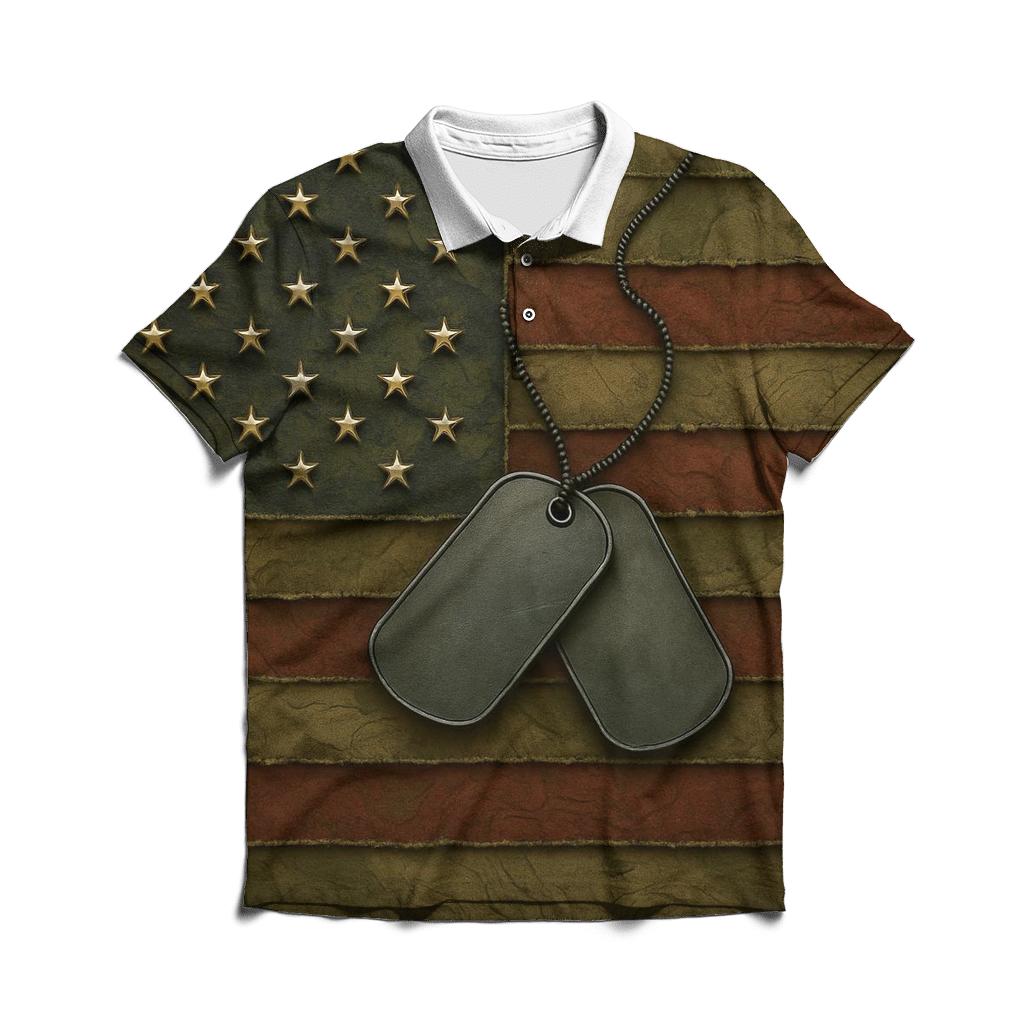 Starfield Camouflage Tribute Collage stylish collar polo tees