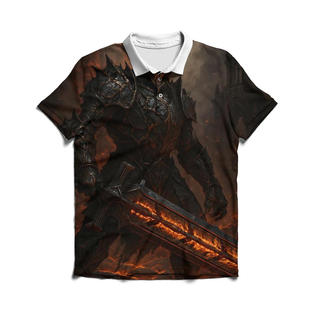 Lava Heart Cathedral Knight classic pique polos