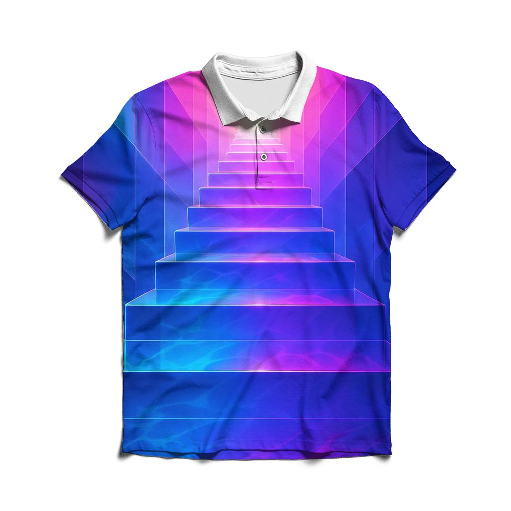 Indigo Prism Stairwell personalized polo shirts