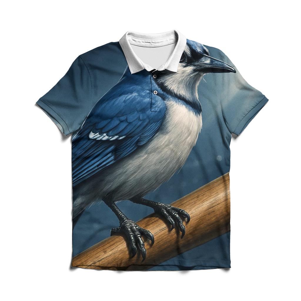 Blue Jays Bat Perch Close Up stylish collar polo tees