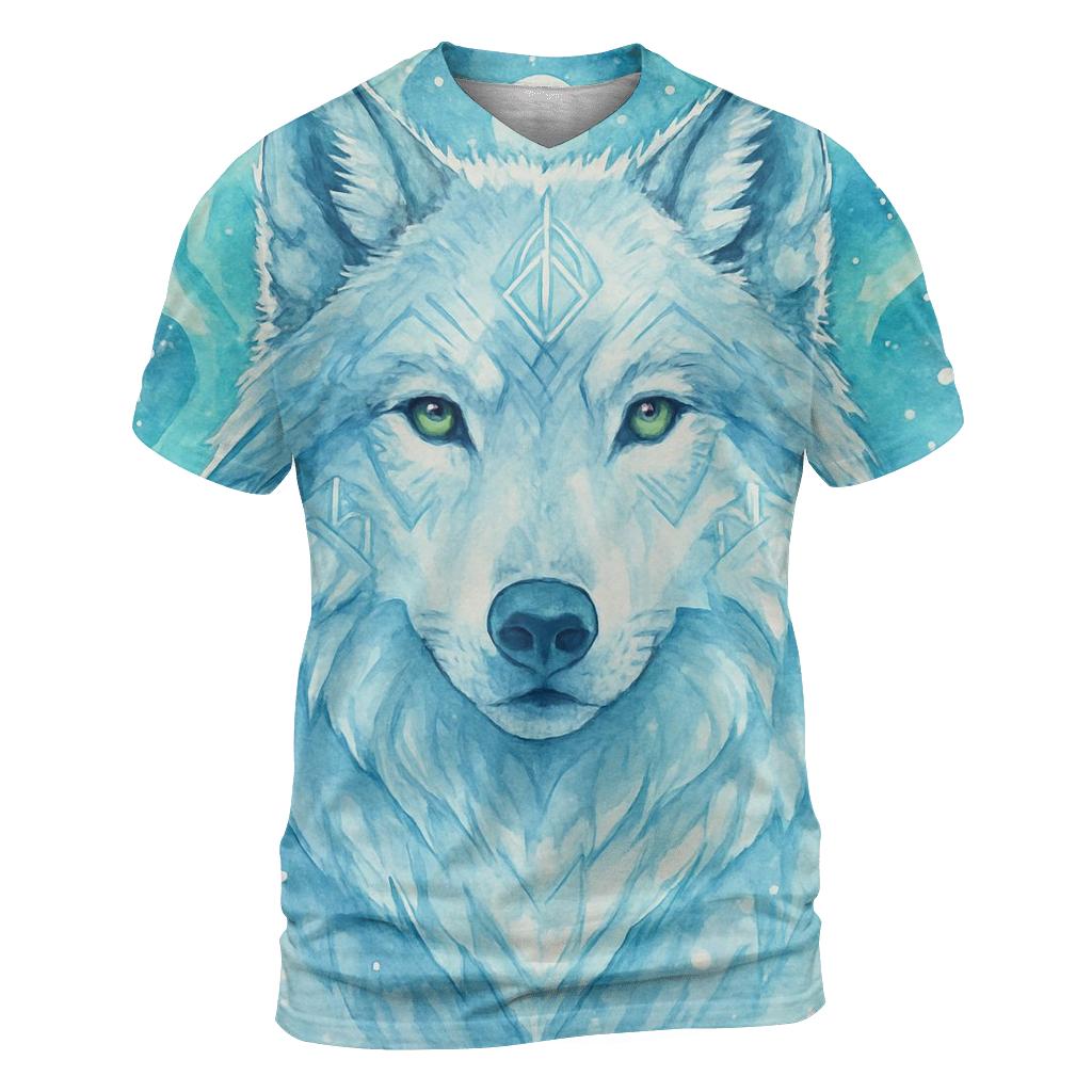 Aurora Runic Wolf Sentinel unique graphic print tees