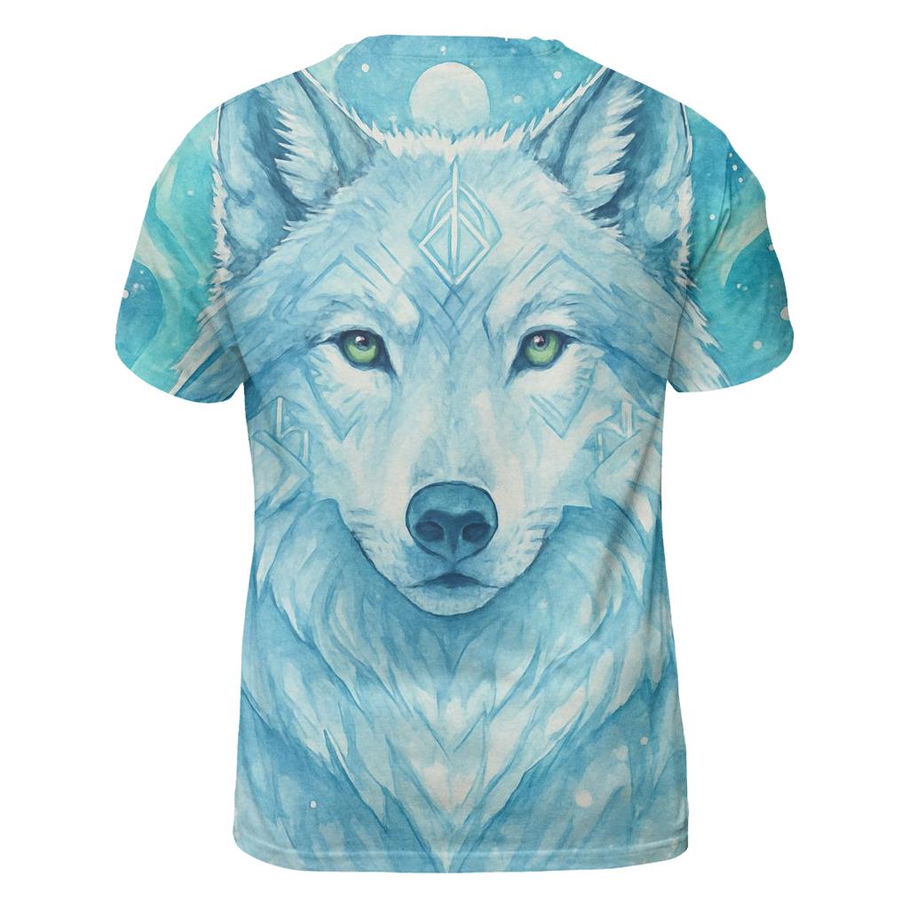 Aurora Runic Wolf Sentinel unique graphic print tees