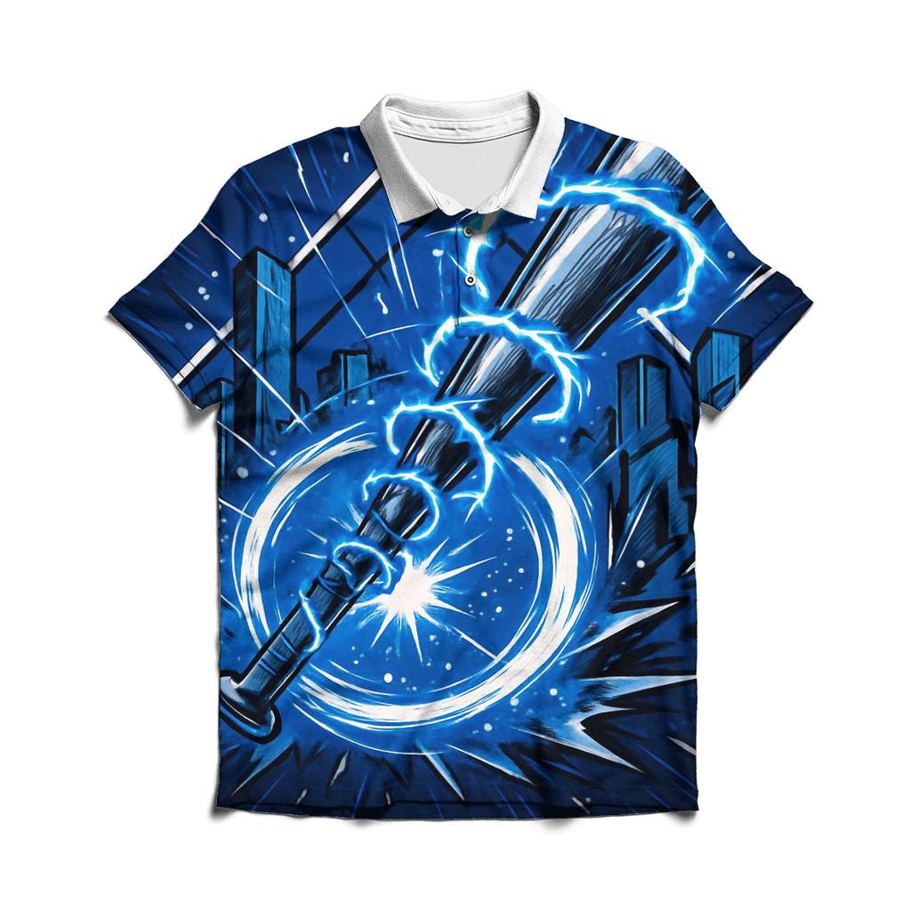 Coiled Bat Thunder Break premium cotton polo shirts