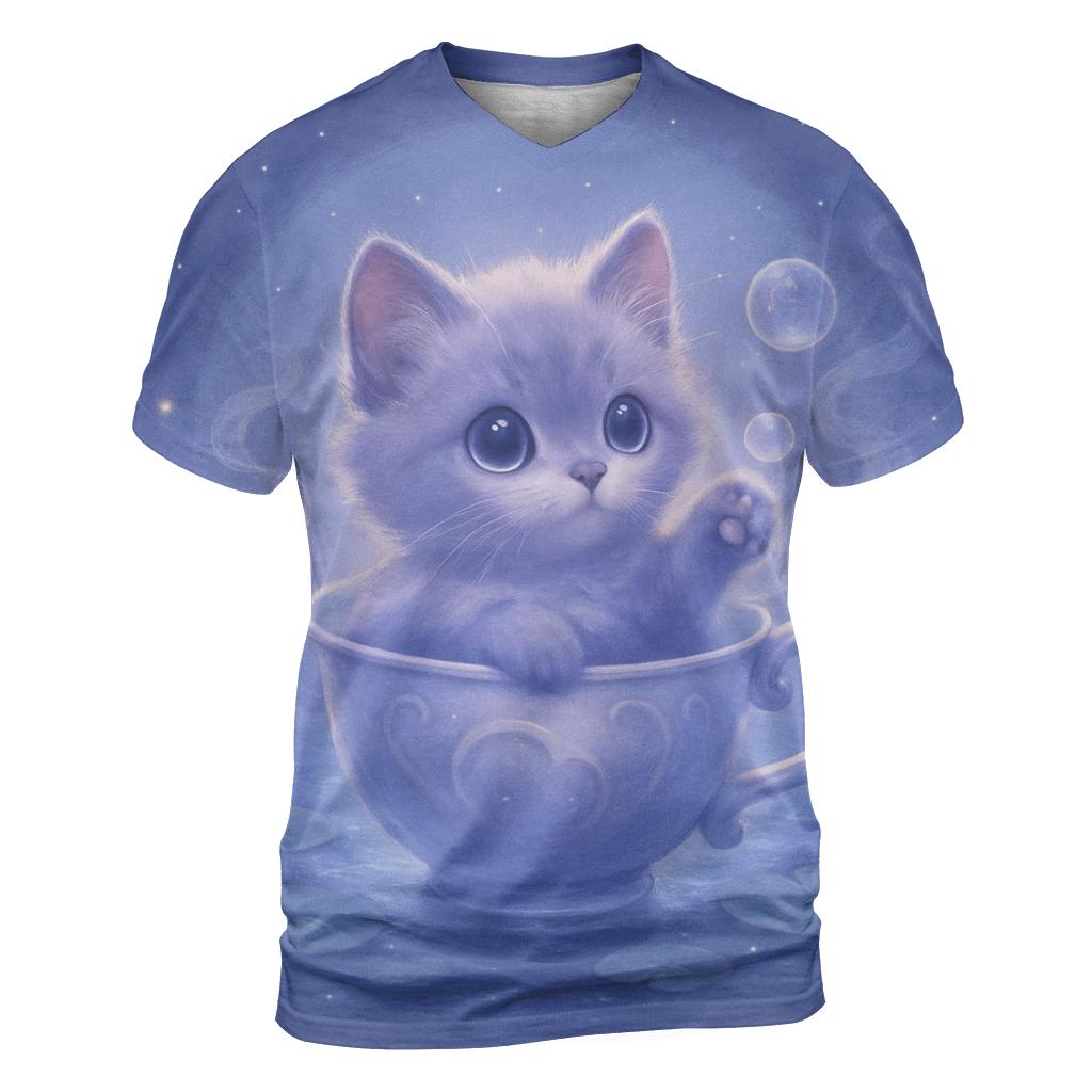 Moonlit Teacup Kitten Drift custom all-over print shirts