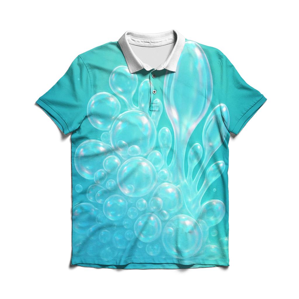 Glacier Bloom Bubble Reef classic pique polos