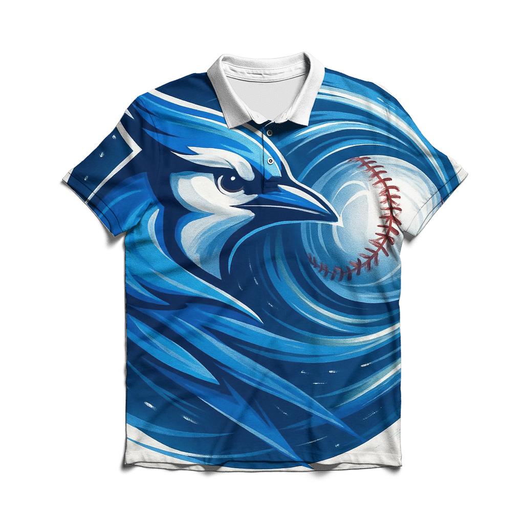 Blue Jays Wind Tunnel Fast Pitch designer slim fit polos