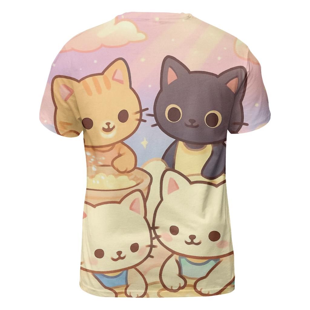 Cloud Bakery Kittens creative print fashion shirts