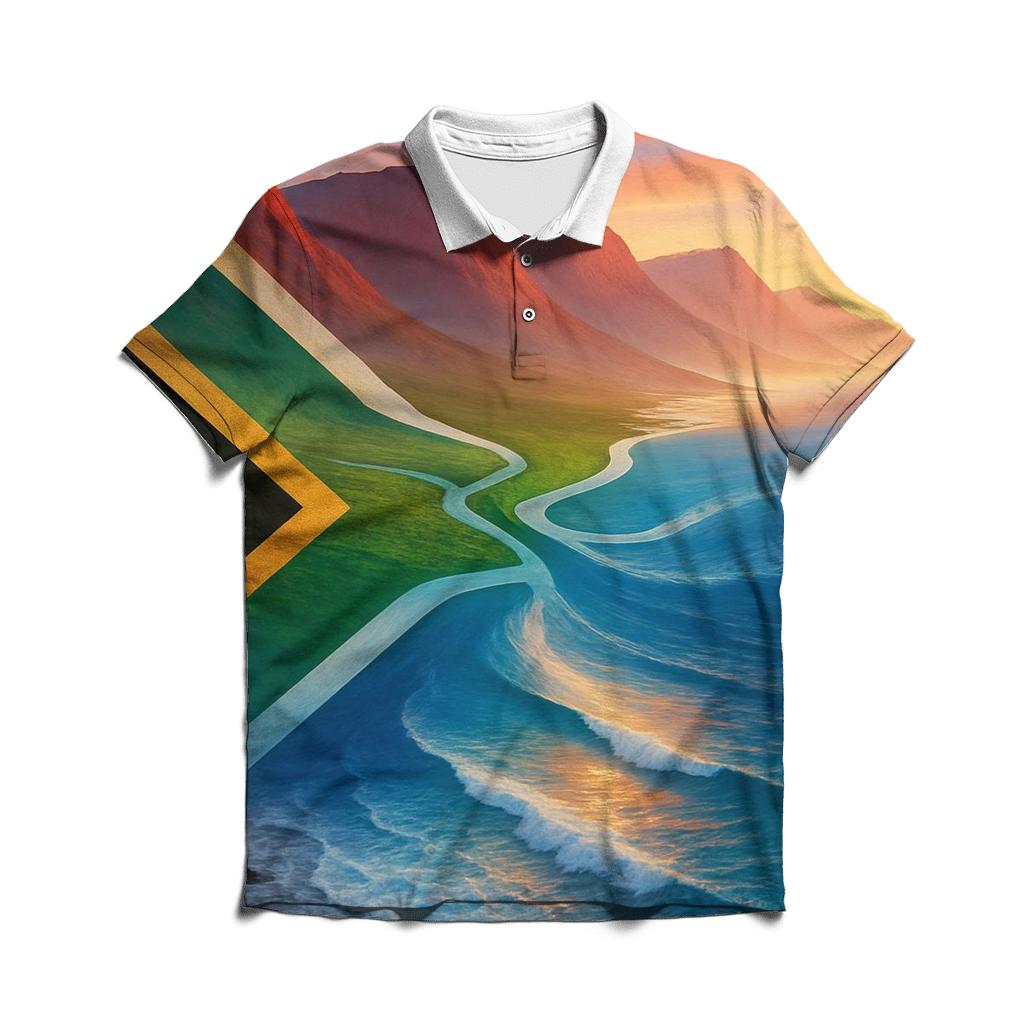 South Africa Ocean Mountain Fusion custom polo shirts