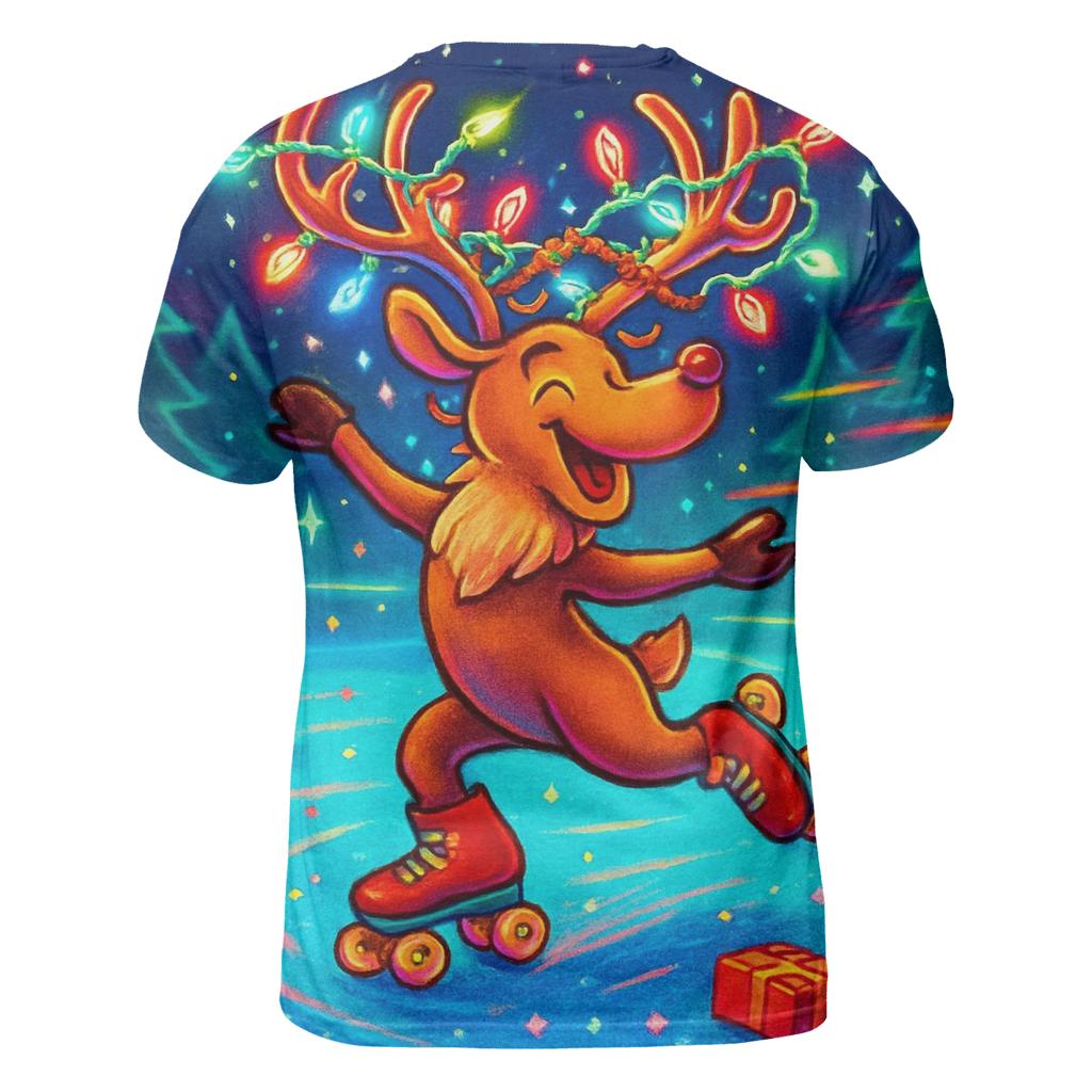 Reindeer Roller Disco Blizzard custom all-over print shirts