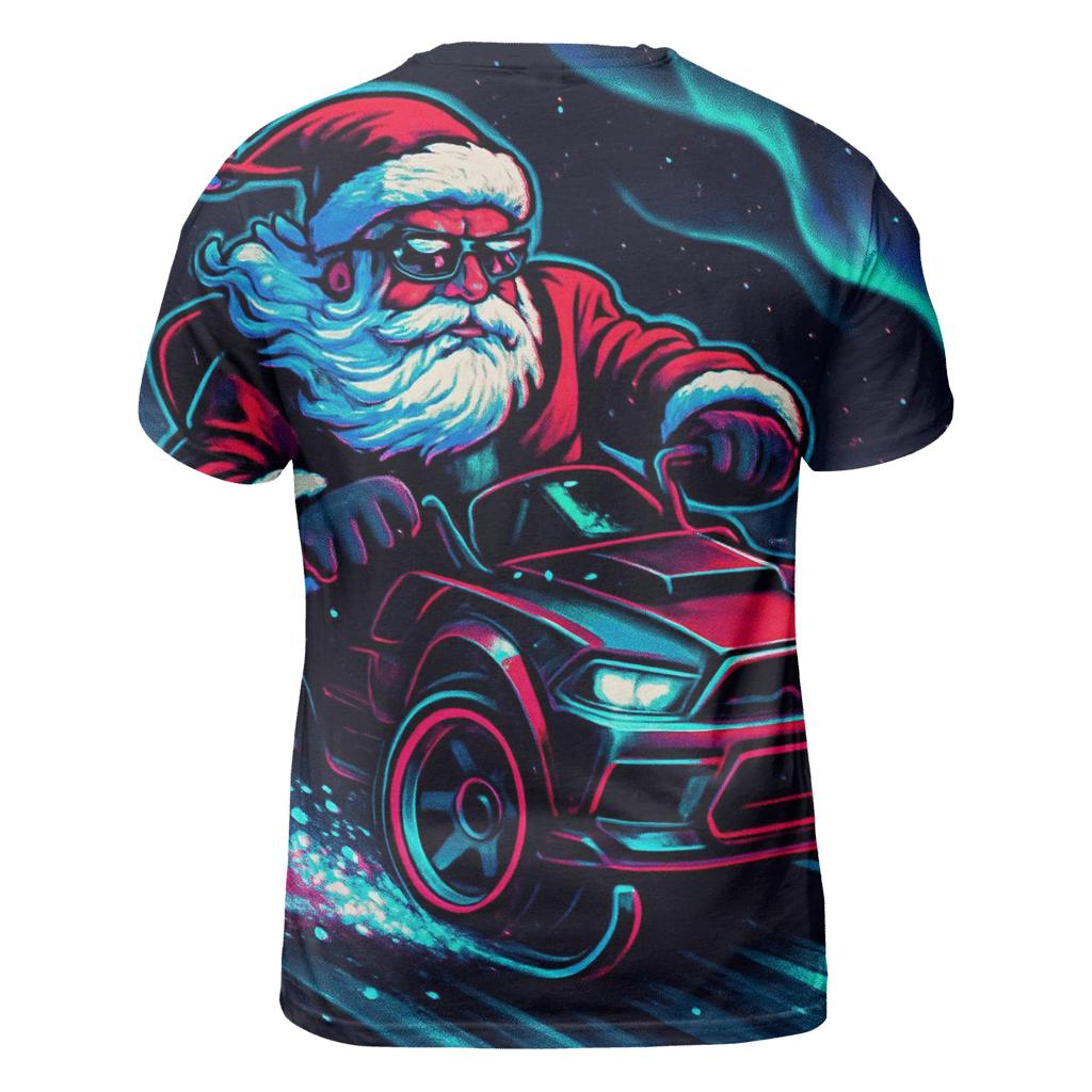 Neon Midnight Santa Drift custom all-over print shirts