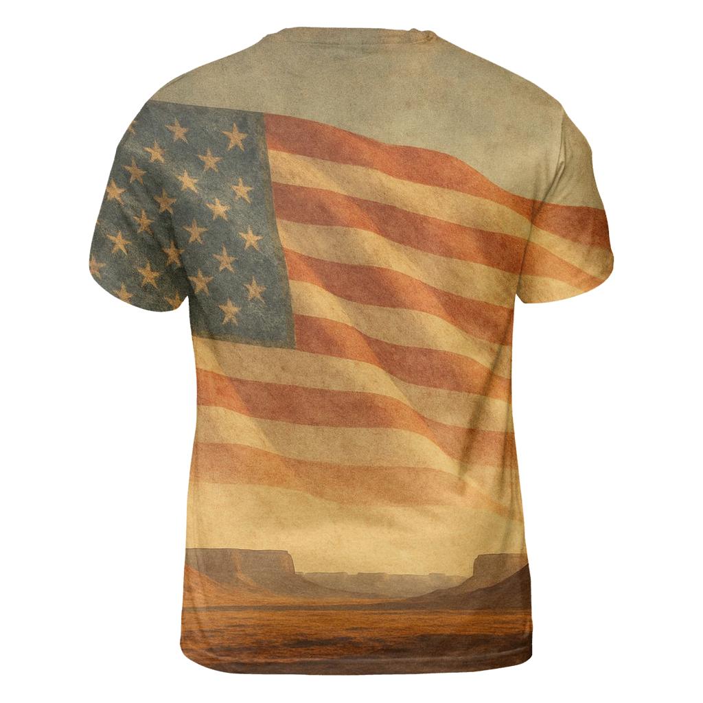 Vintage Frontier Flag Horizon custom all-over print shirts