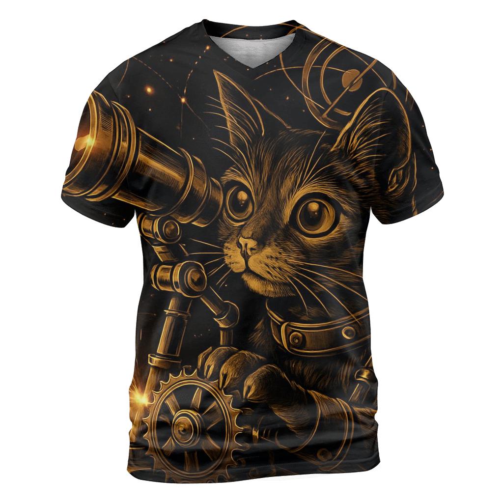 Clockwork Observatory Cat statement graphic shirts