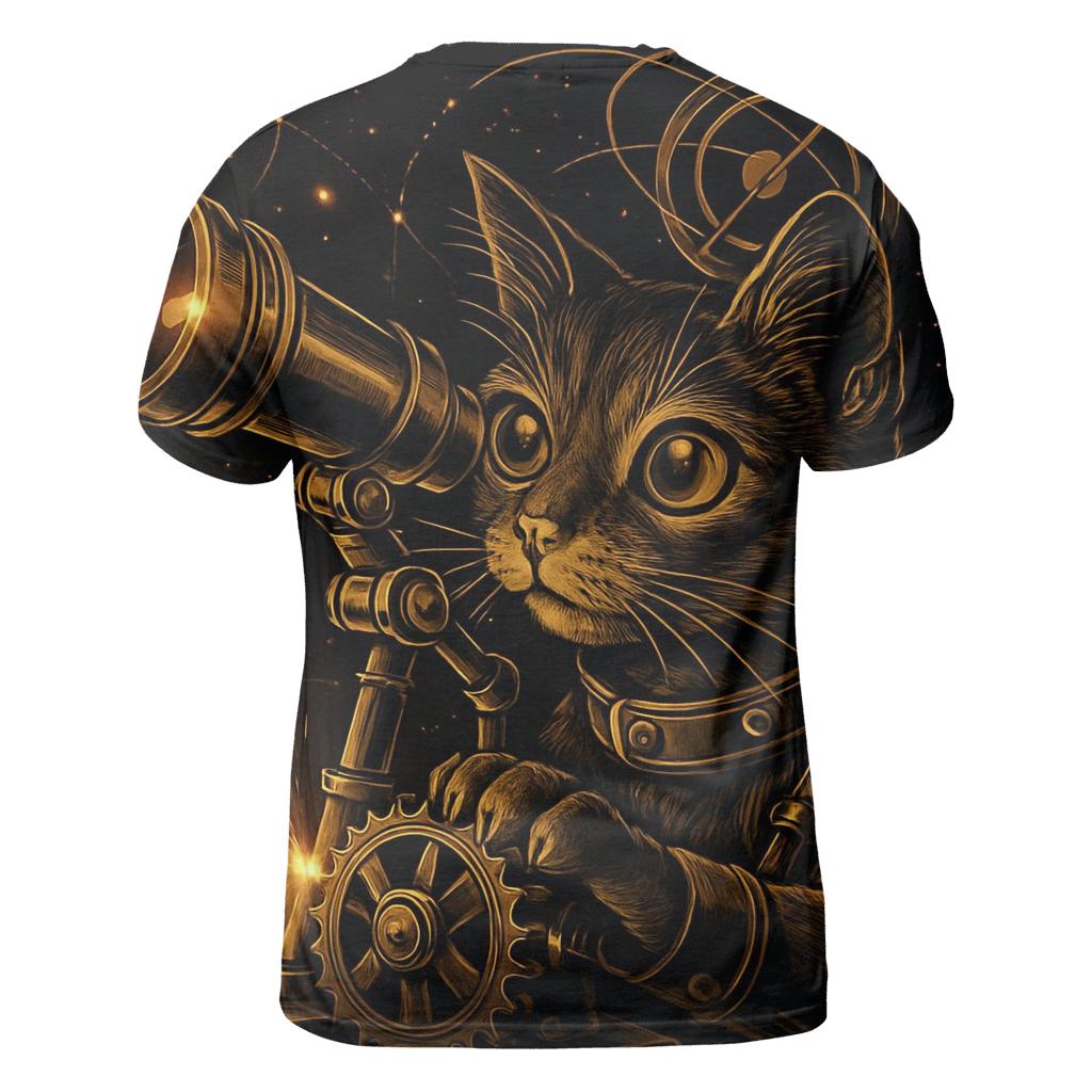 Clockwork Observatory Cat statement graphic shirts