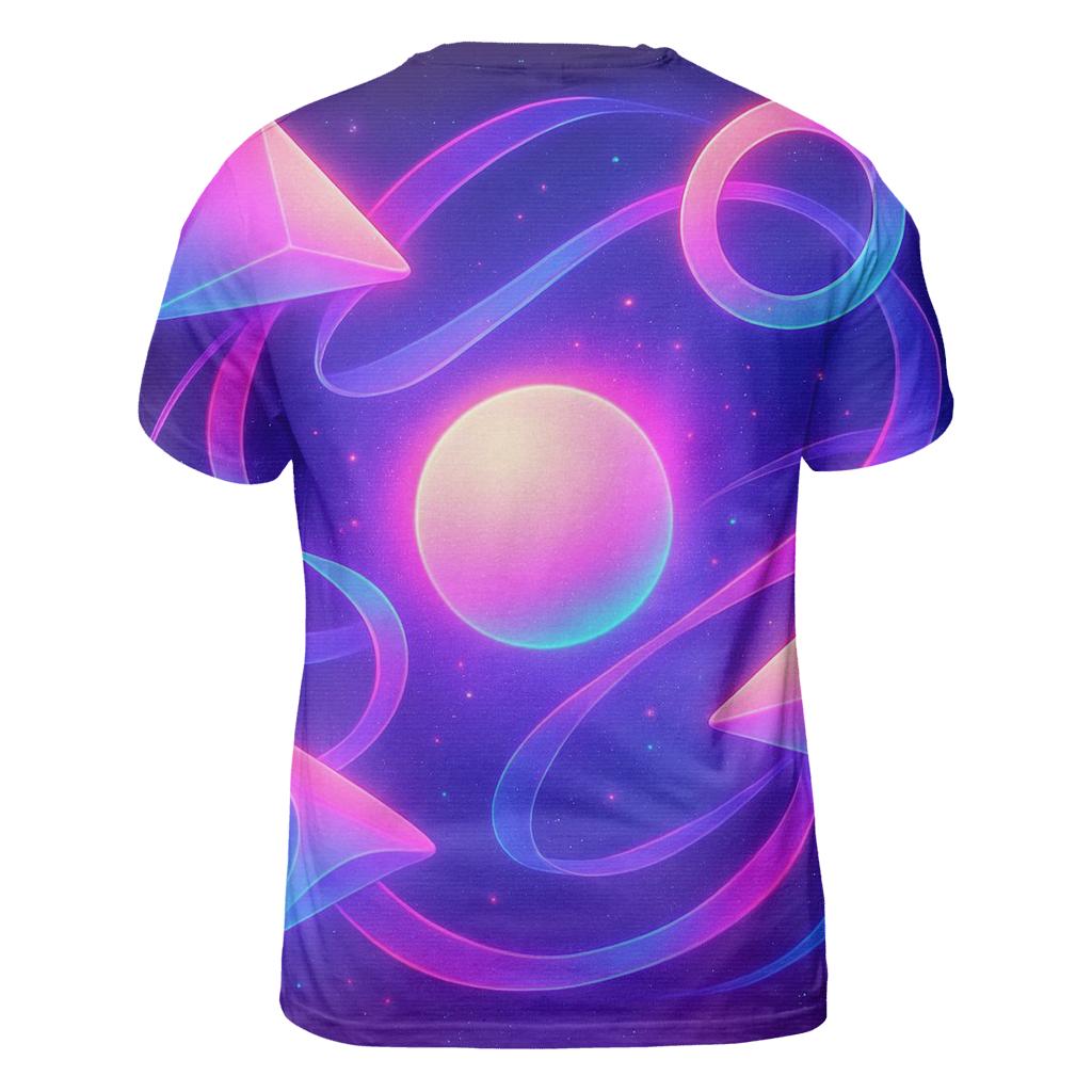 Neon Orbit Kite Garden creative print fashion shirts