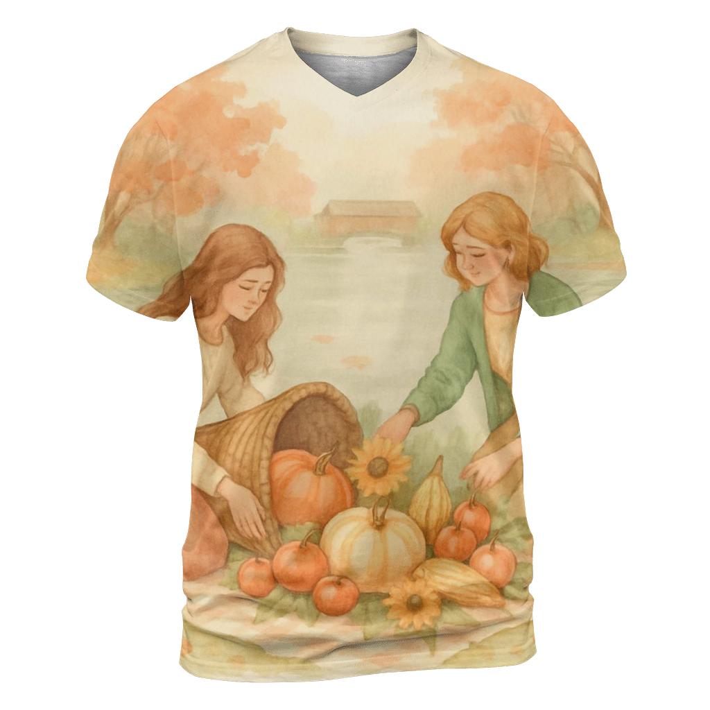 Cornucopia Riverbank Picnic Blessing personalized full print shirts