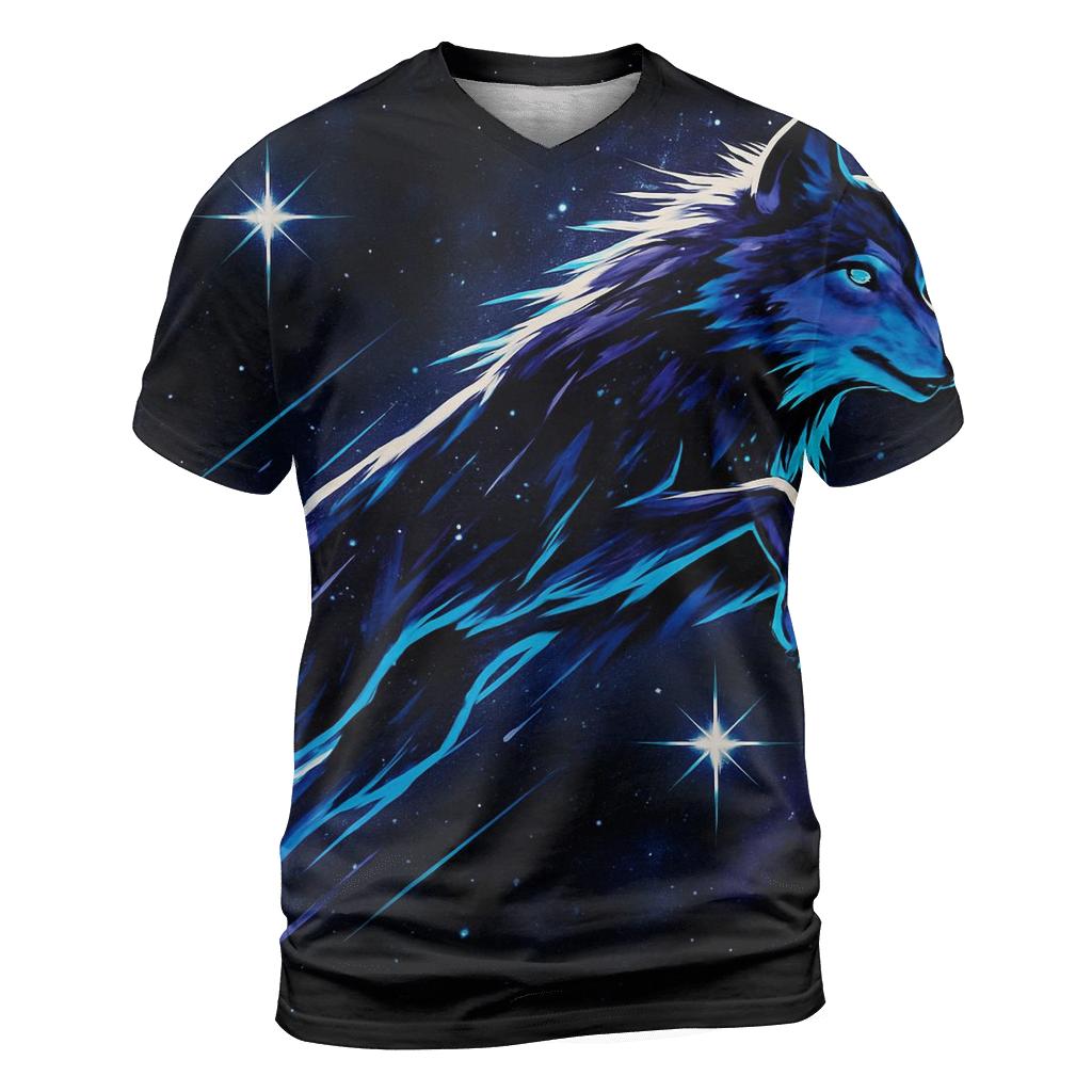 Meteor Fur Phantom Wolf artistic all-over print tops