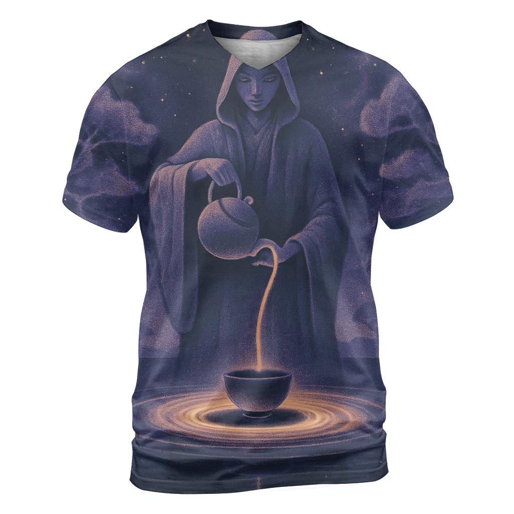 Black Hole Tea Ceremony trendy printed shirt styles